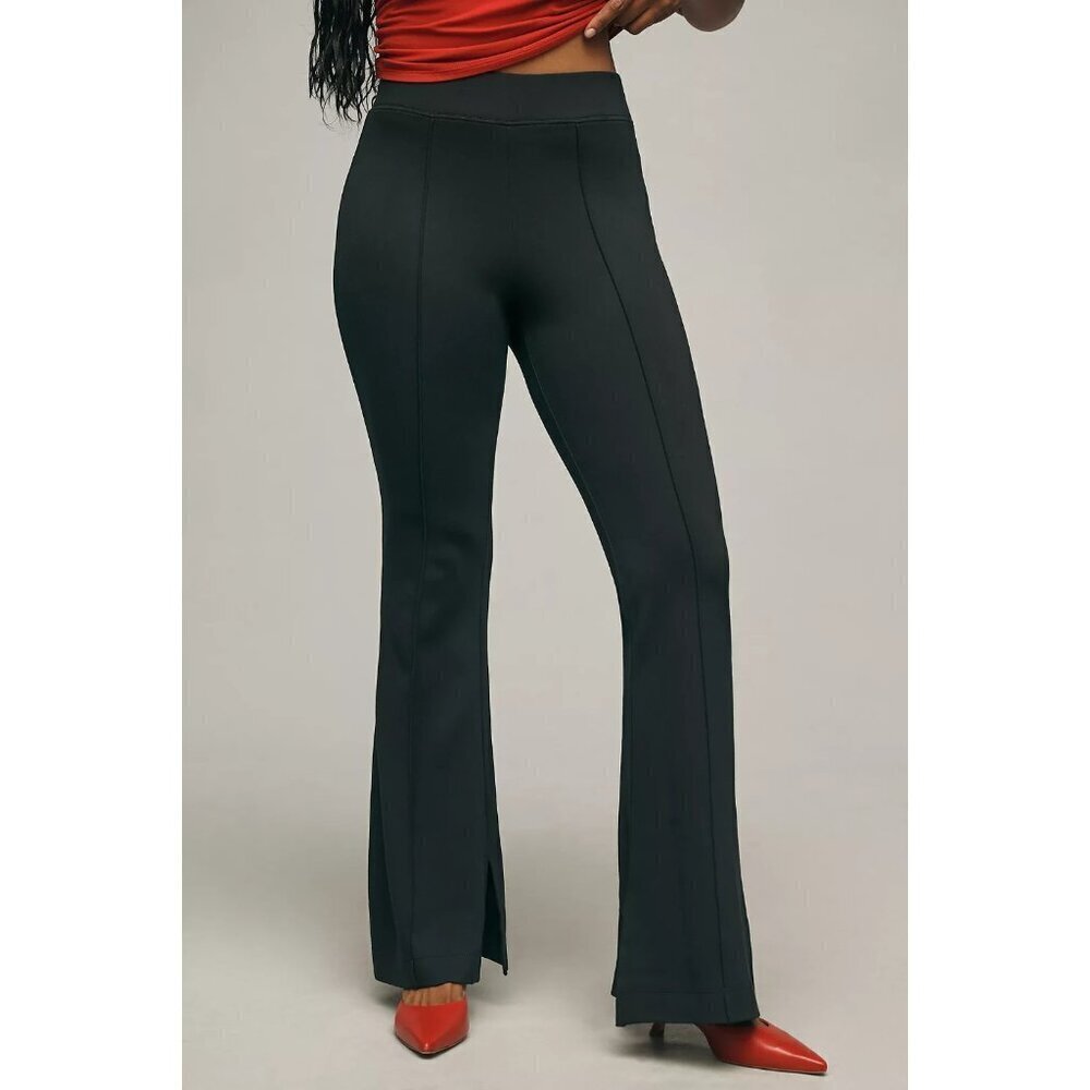 Maeve Slim Knit Flare Pants Black 3XL